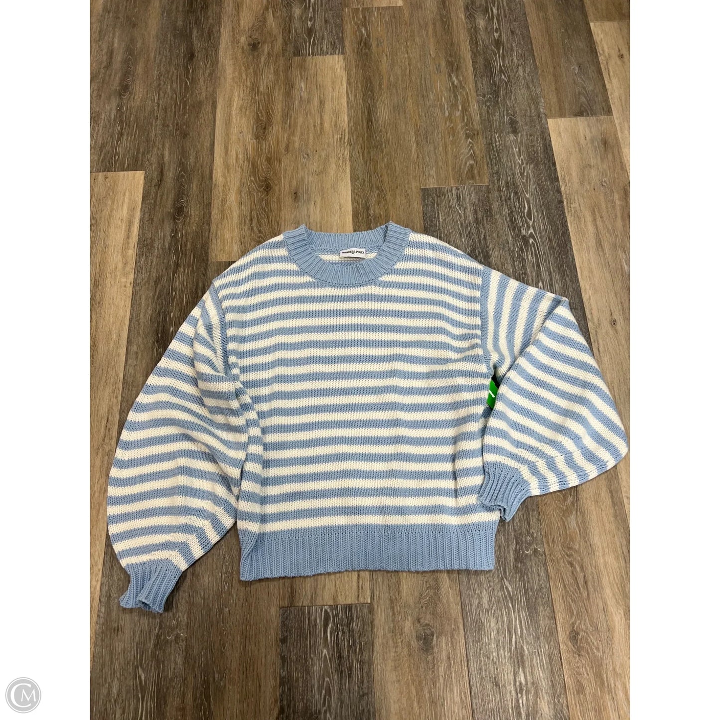 Sweater By Princess Polly In Blue & White, Size: M