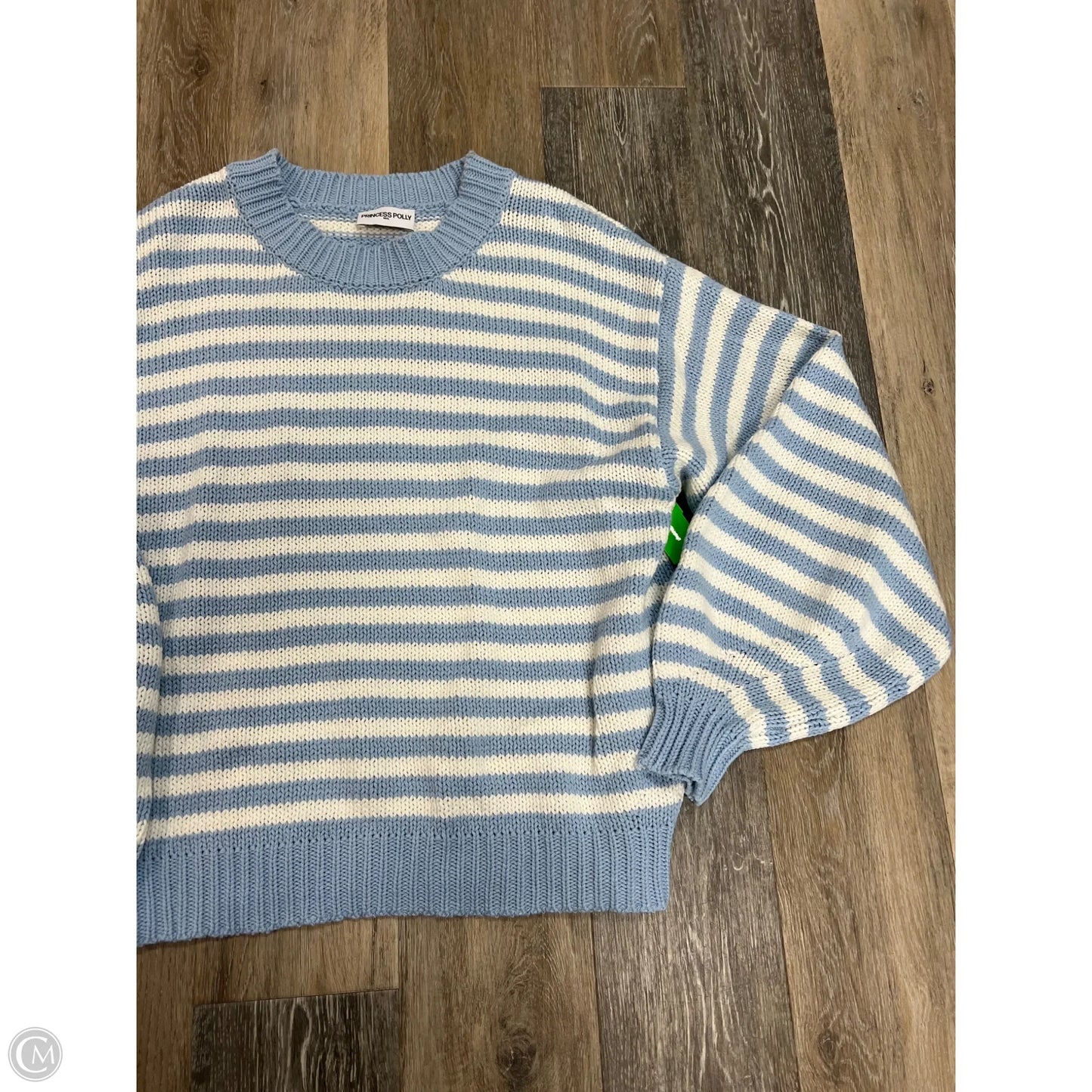 Sweater By Princess Polly In Blue & White, Size: M