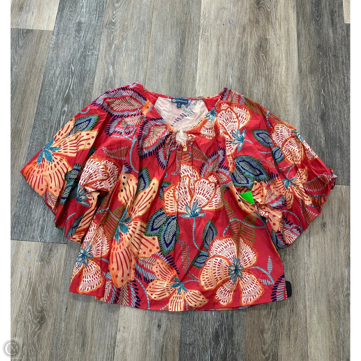 Blouse Short Sleeve By Democracy In Orange, Size: M