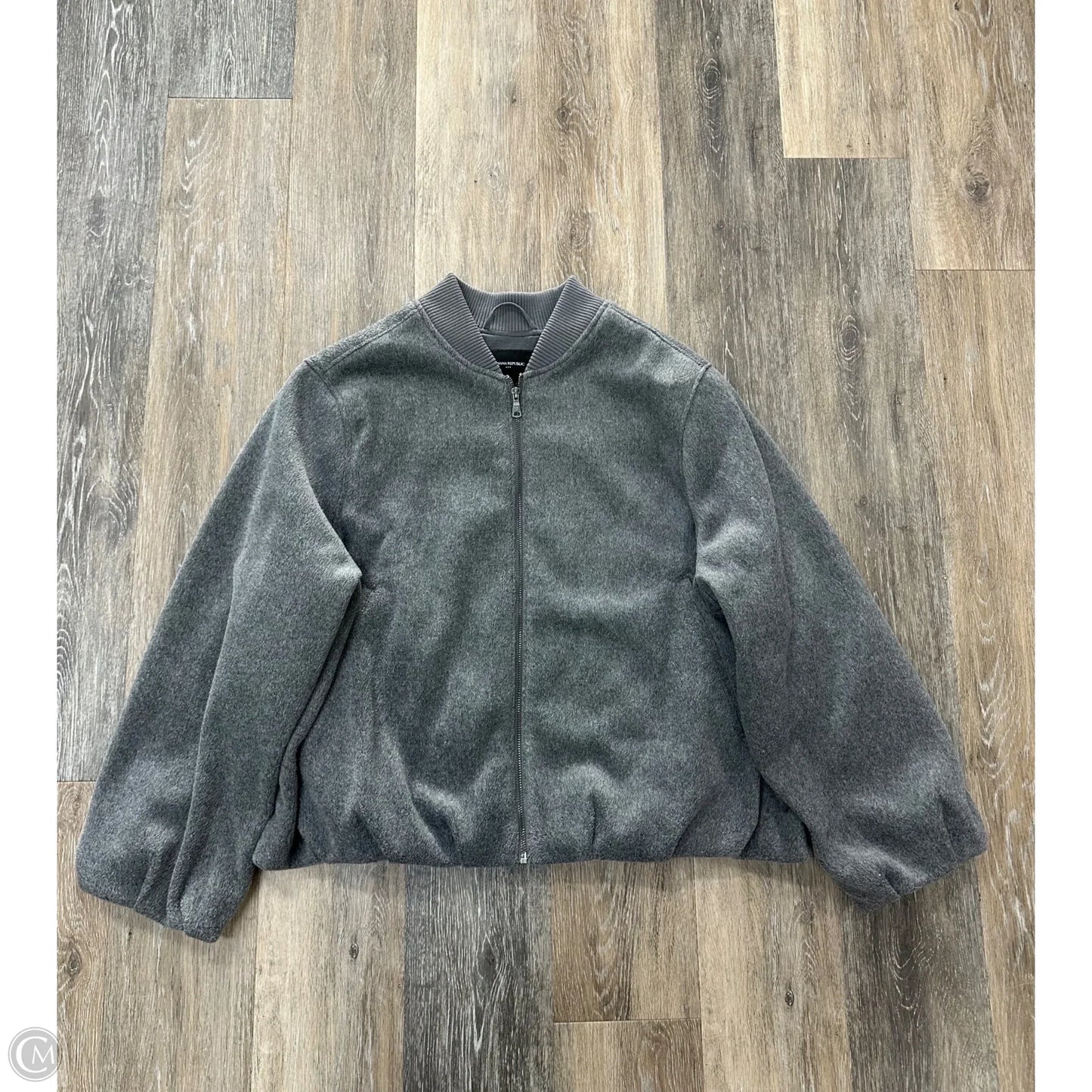 Jacket Moto By Banana Republic In Grey, Size: Xl