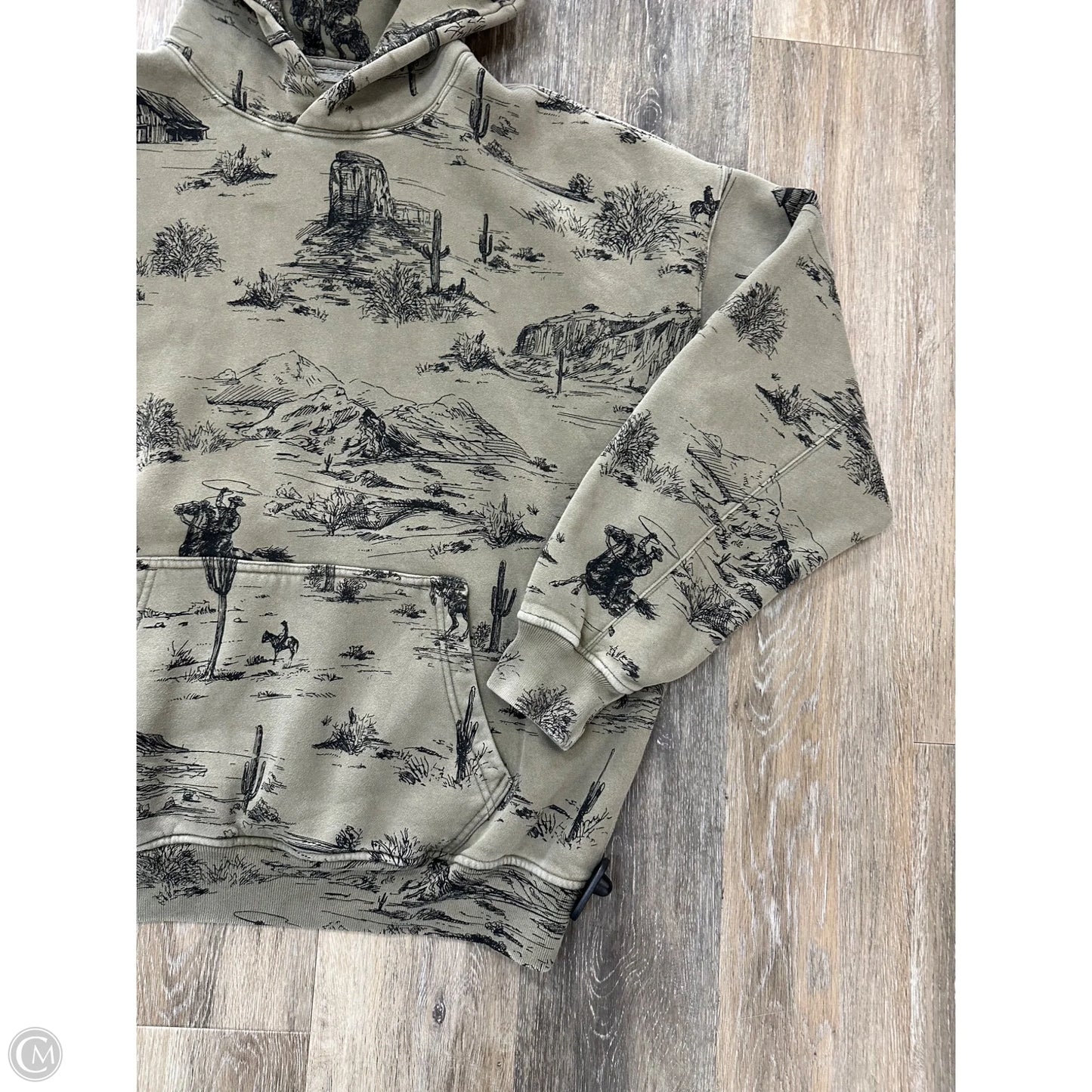 Sweatshirt Hoodie By Abercrombie And Fitch In Green, Size: Xl