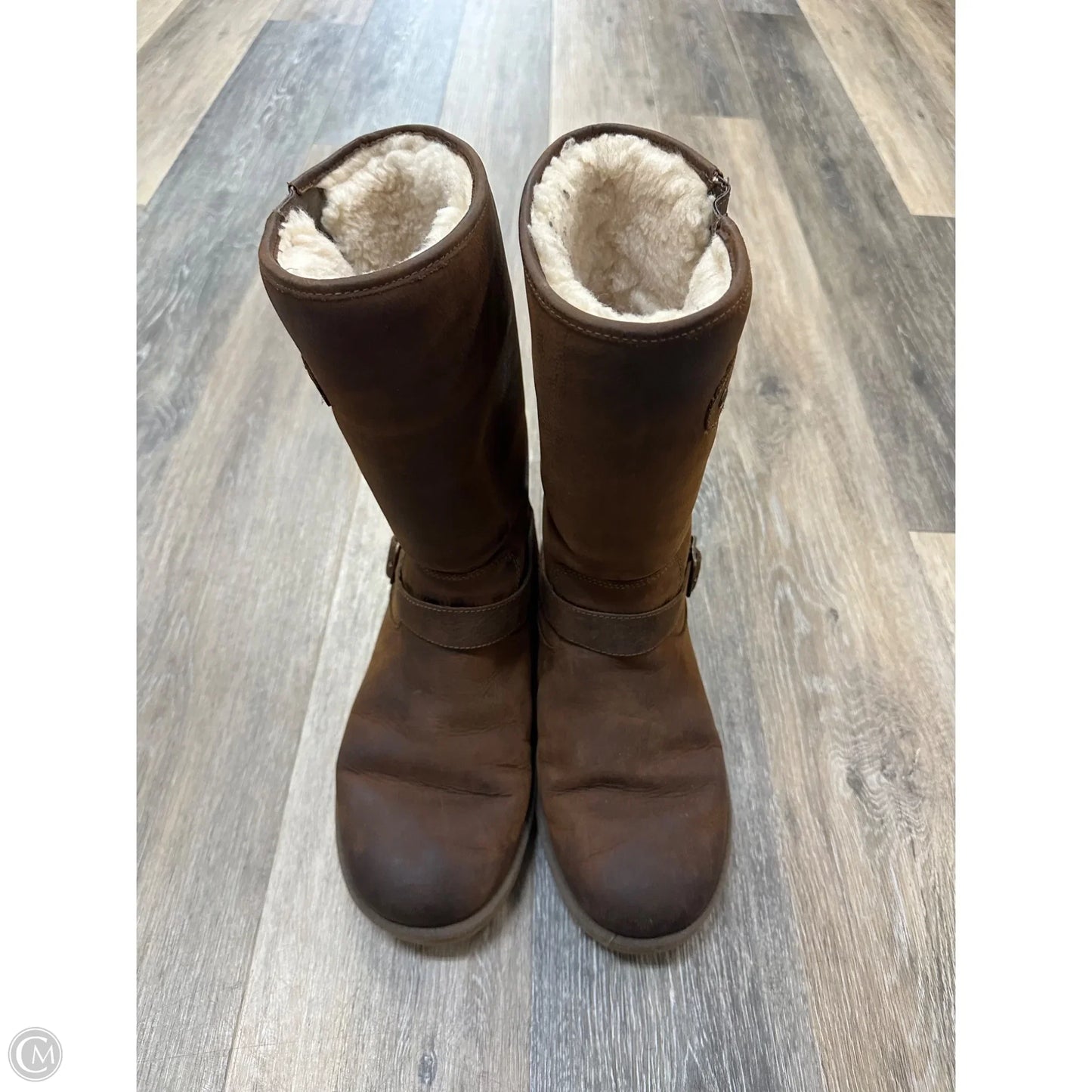 Boots Designer By Ugg In Brown, Size: 11