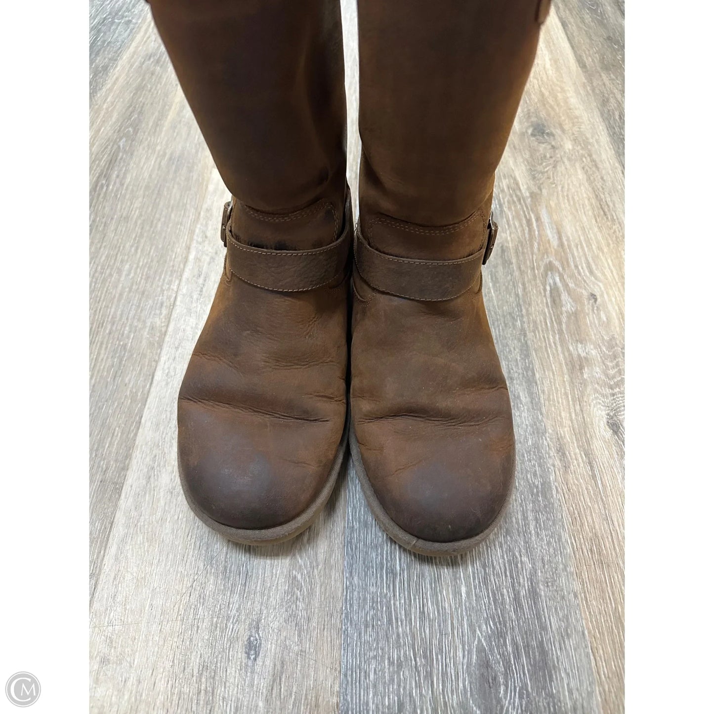 Boots Designer By Ugg In Brown, Size: 11