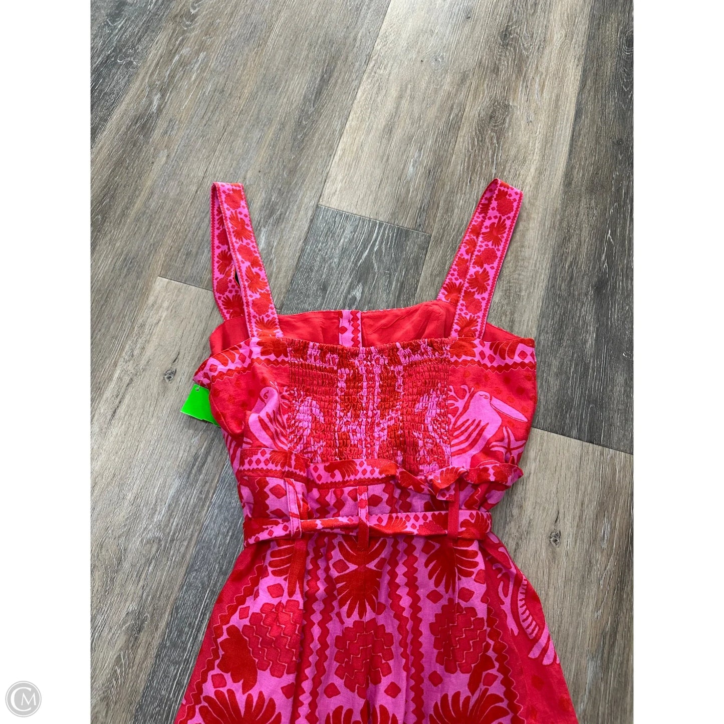 Romper Designer By Farm Rio In Pink & Red, Size: M