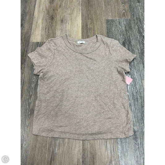 Top Short Sleeve By Z Supply In Tan, Size: M