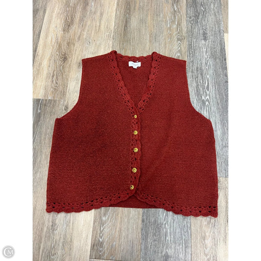 Vest Sweater By Anniewear In Orange, Size: Xl