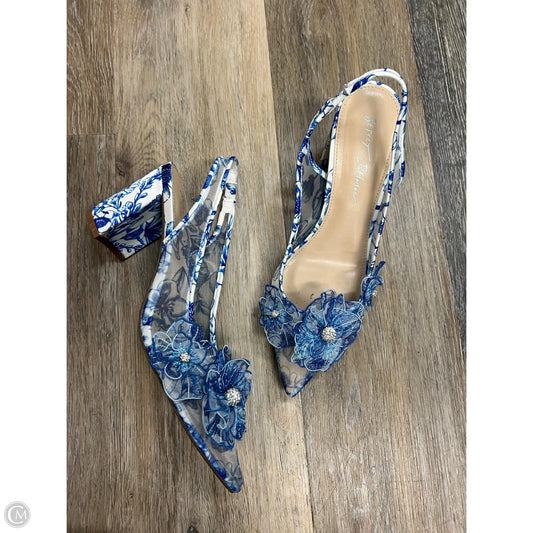 -Shoes Heels Block By Betsey Johnson In Blue, Size: 8