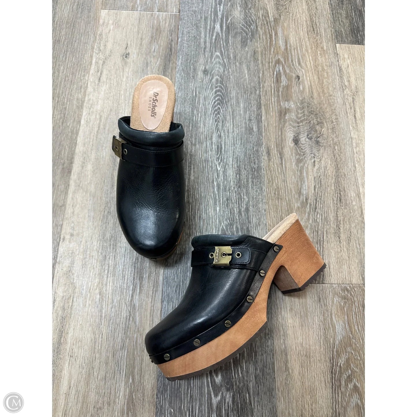 Shoes Heels Block By Dr Scholls In Black & Brown, Size: 9