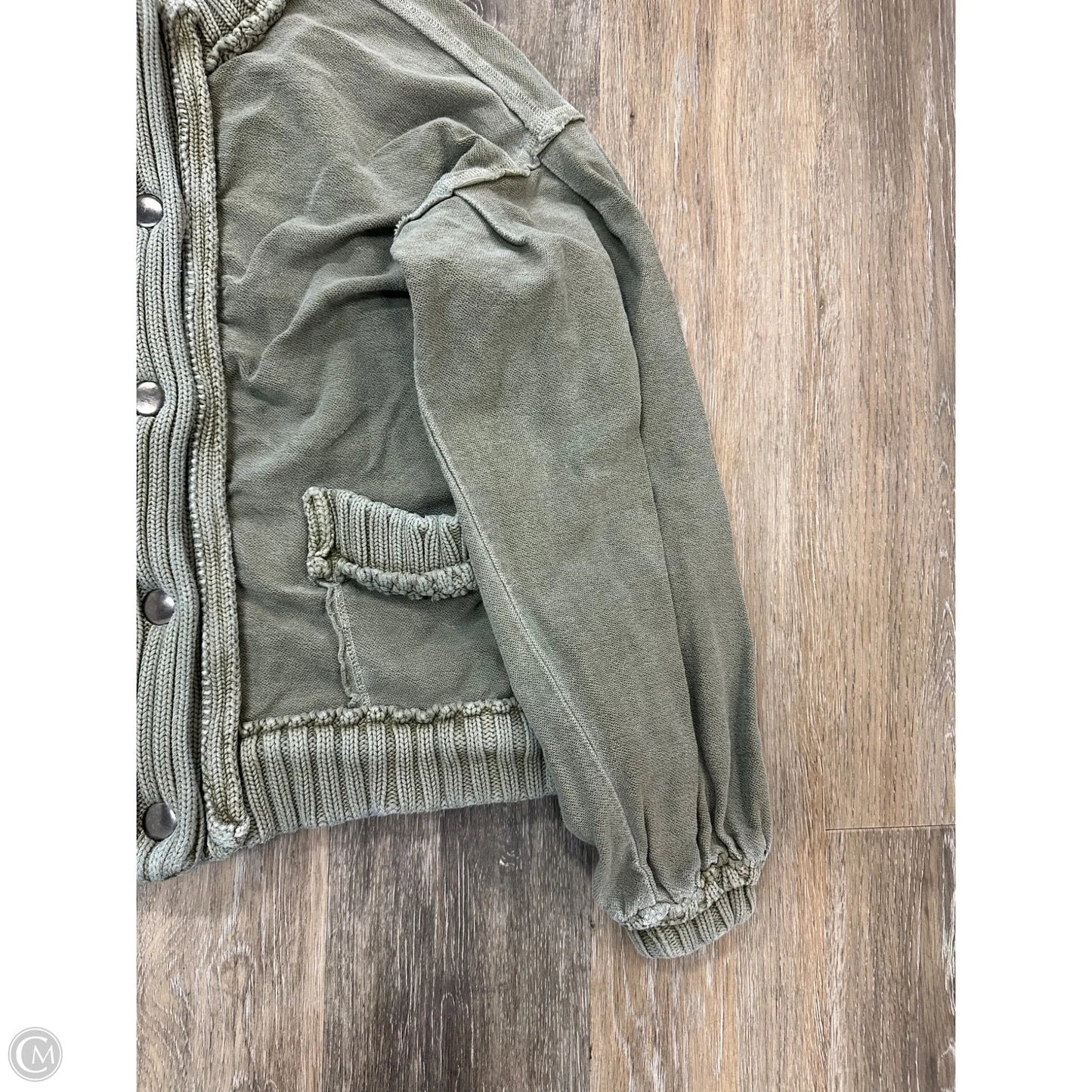 Sweater Cardigan By Lov Lov In Green, Size: S