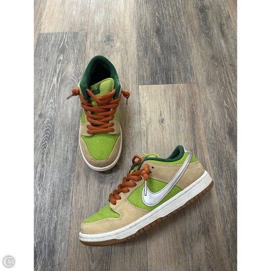 Shoes Athletic By Nike In Green & Tan, Size: 6