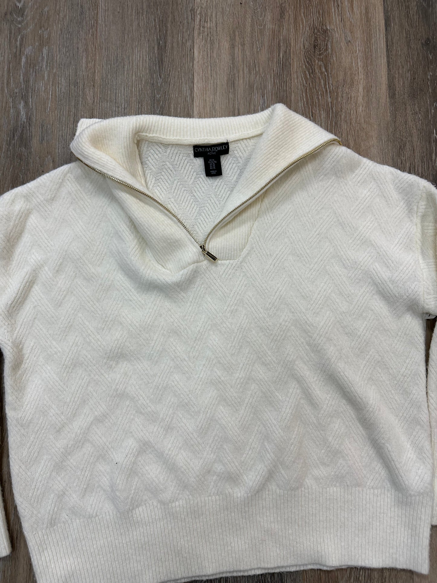 Sweater By Cynthia Rowley In White, Size: Xl