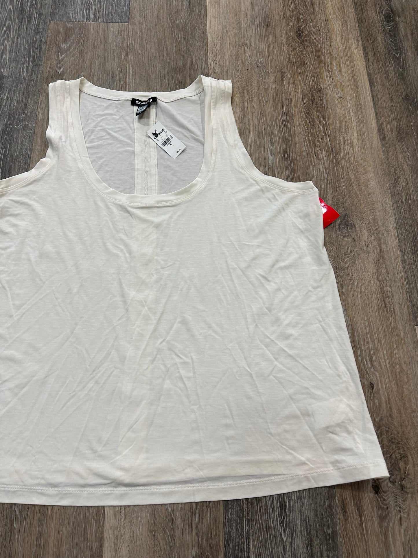 Cream Top Sleeveless Express, Size Xl