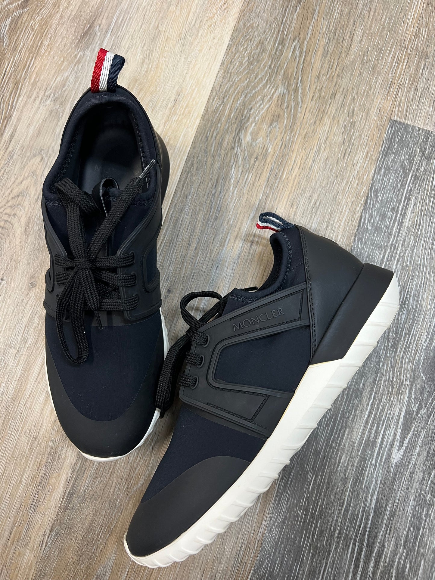Black Shoes Designer Moncler, Size 7.5/37.5