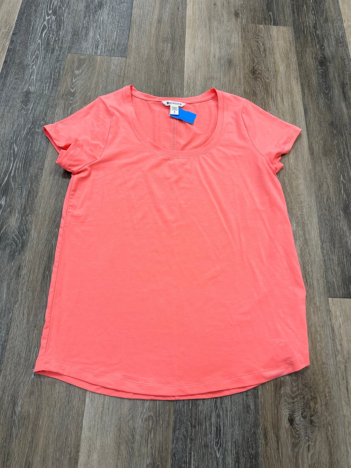 Athletic Top Short Sleeve By Athleta In Orange, Size: S