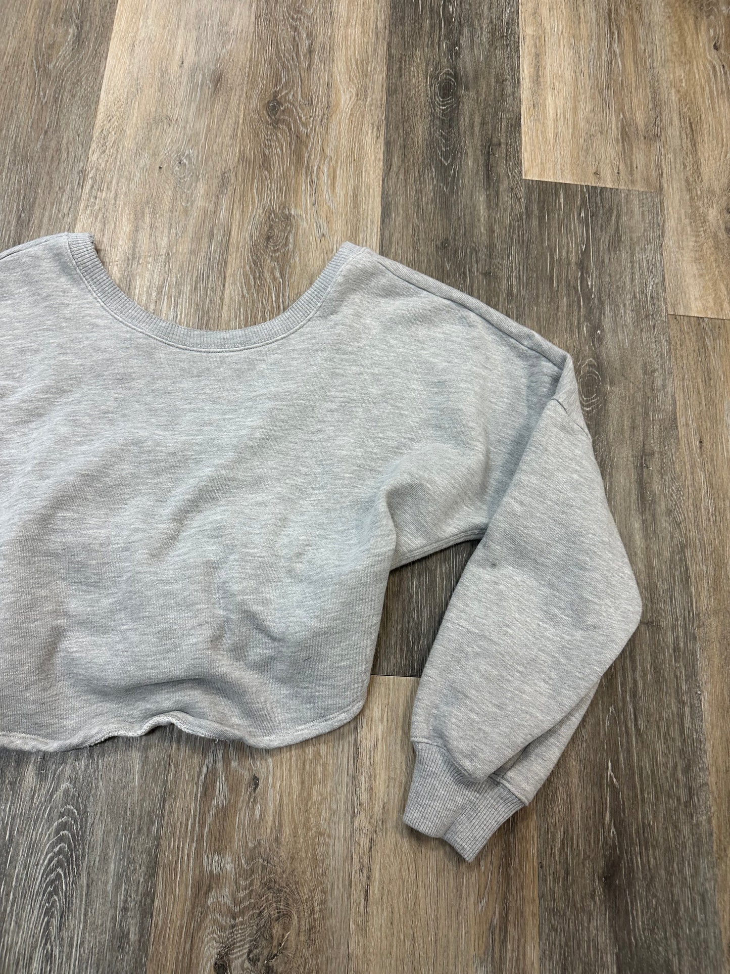 Sweatshirt Crewneck By Free People In Grey, Size: L