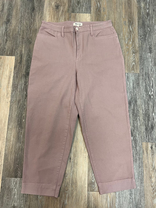 Jeans Straight By Madewell In Pink Denim, Size: 14/32