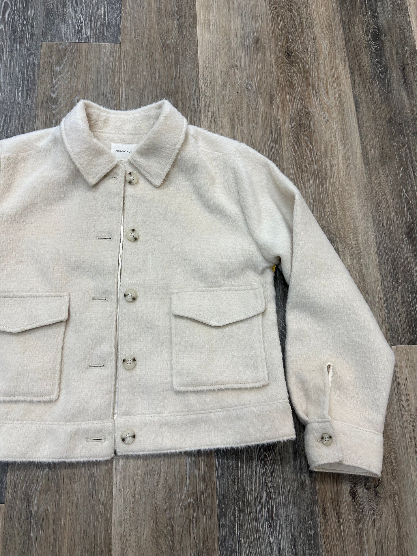 Jacket Shirt By 7 Diamonds In Cream, Size: S