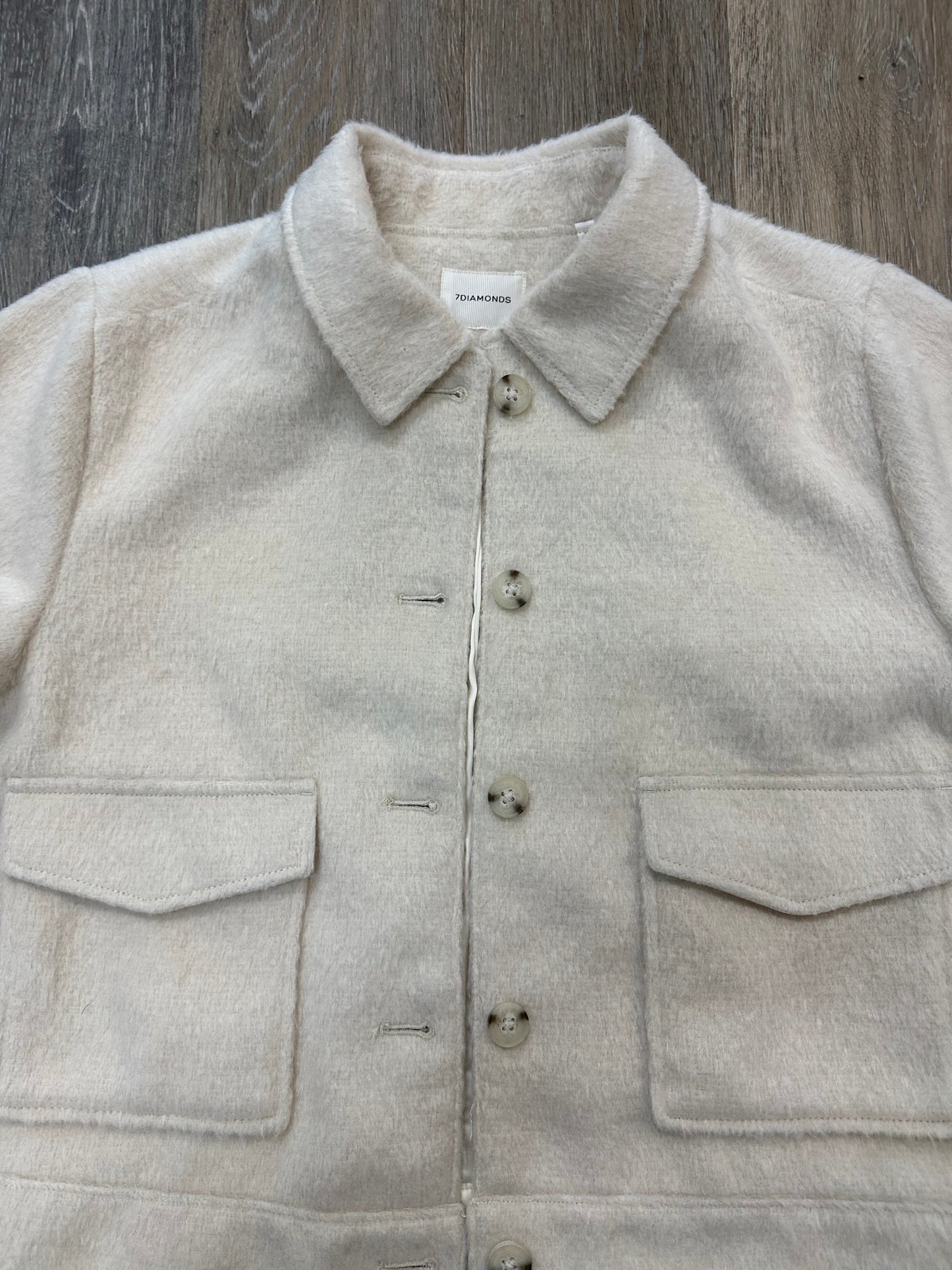 Jacket Shirt By 7 Diamonds In Cream, Size: S