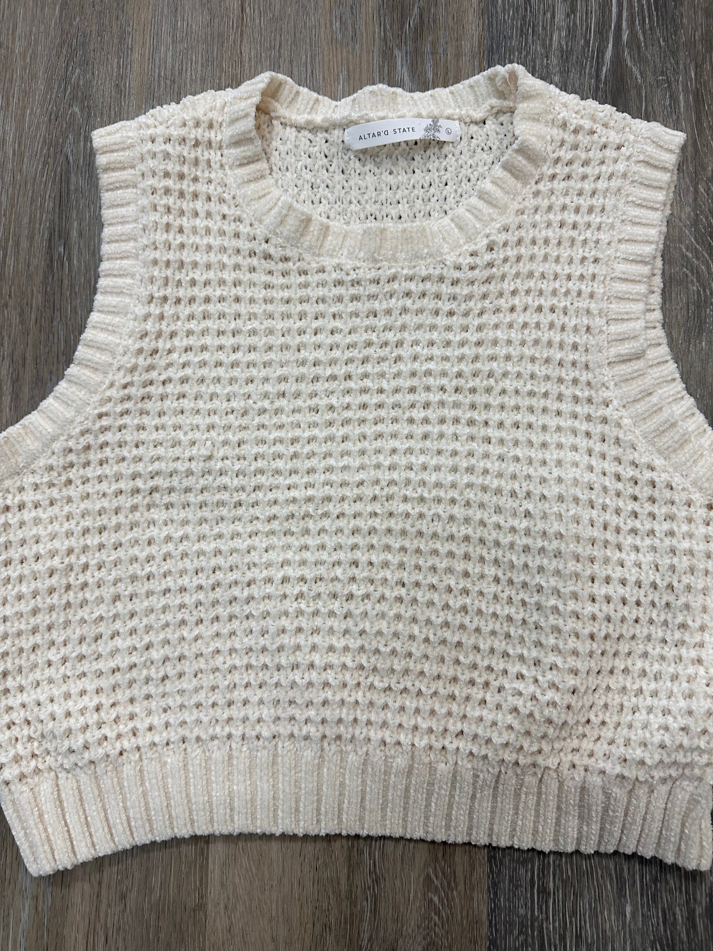 Vest Sweater By Altard State In Cream, Size: L