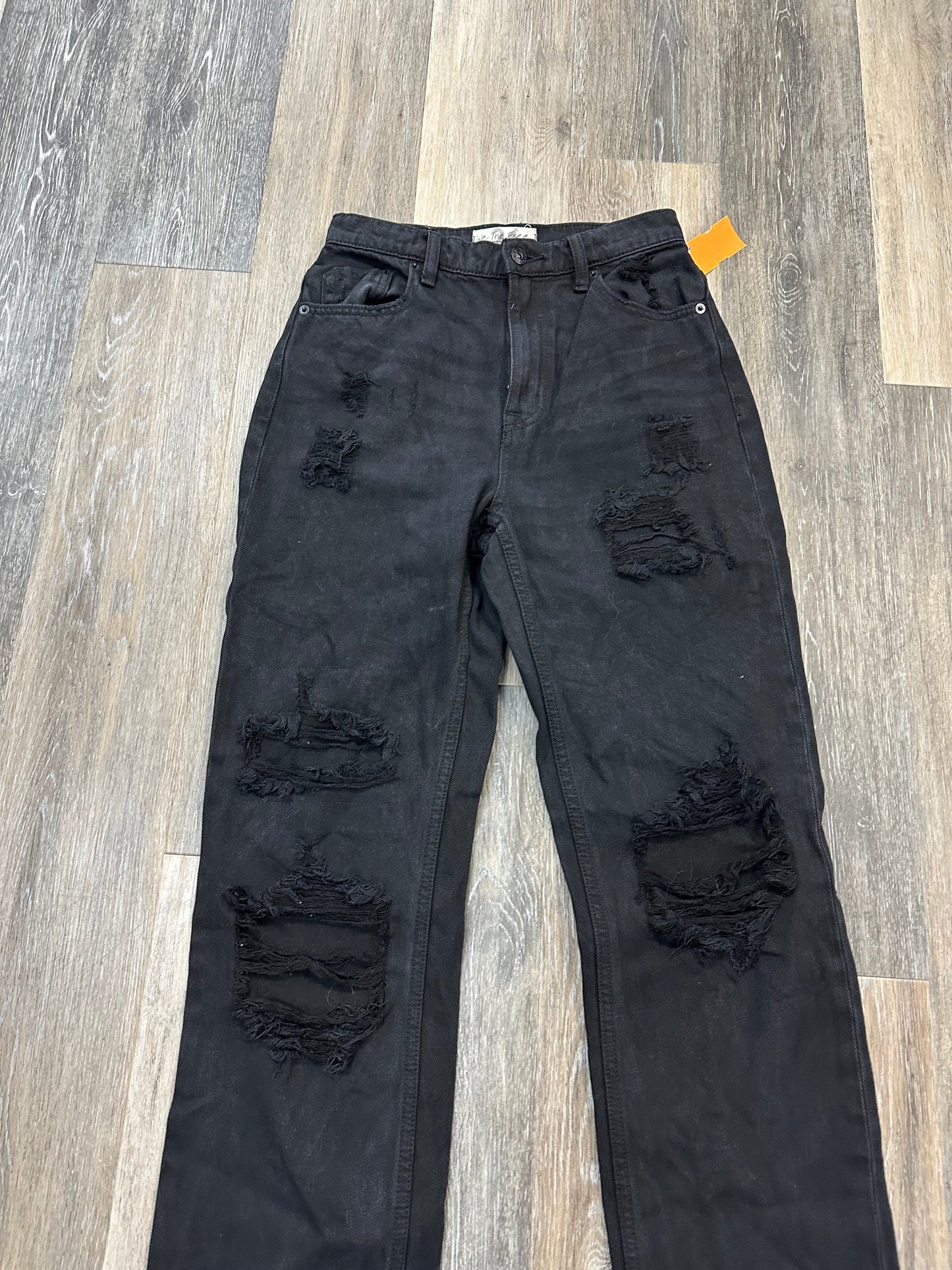 Jeans Straight By We The Free In Black Denim, Size: 2