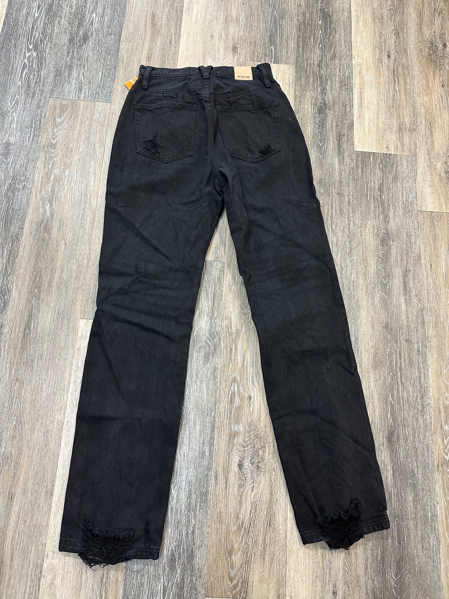 Jeans Straight By We The Free In Black Denim, Size: 2