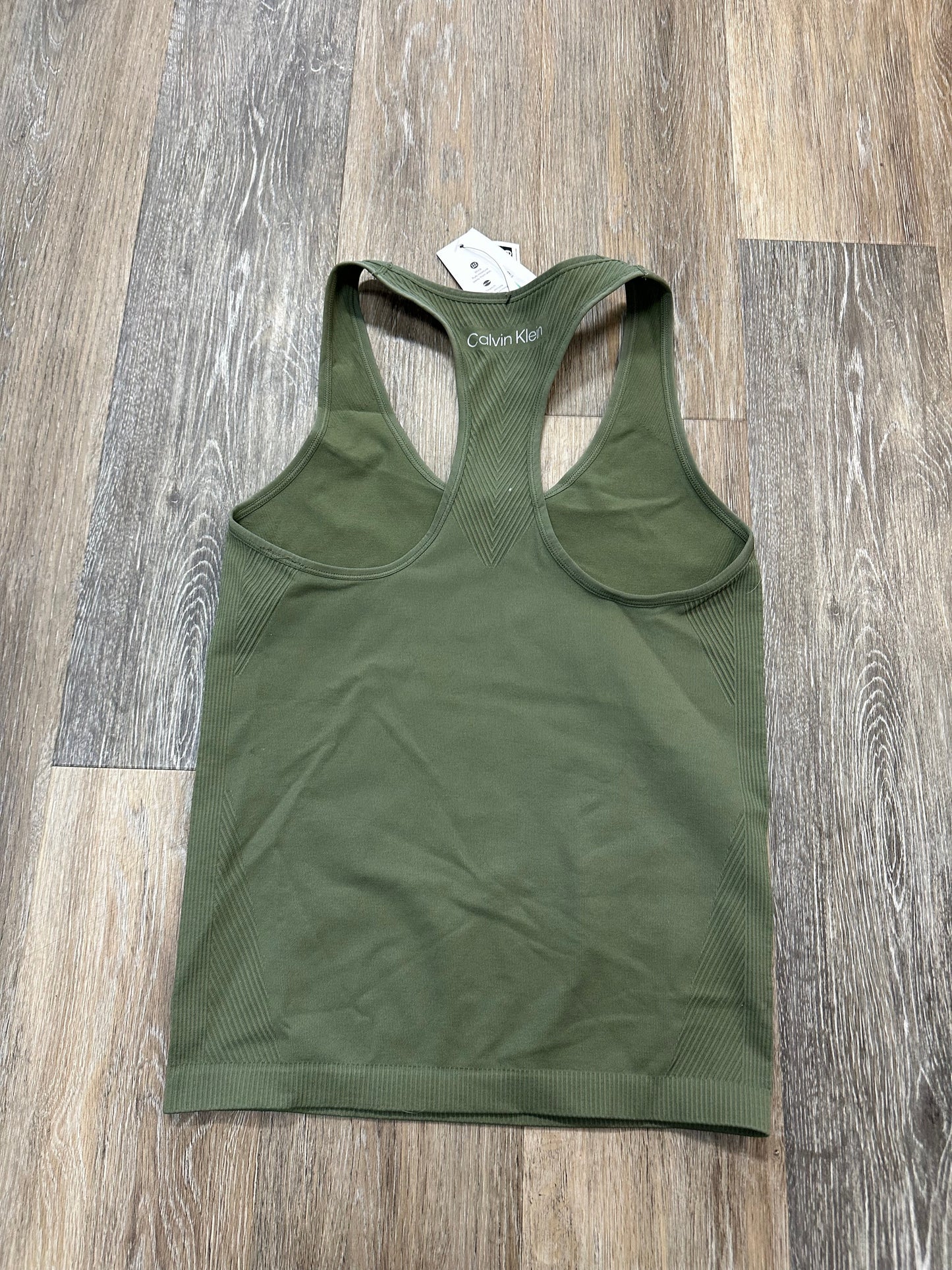 Athletic Tank Top By Calvin Klein Performance In Green, Size: L