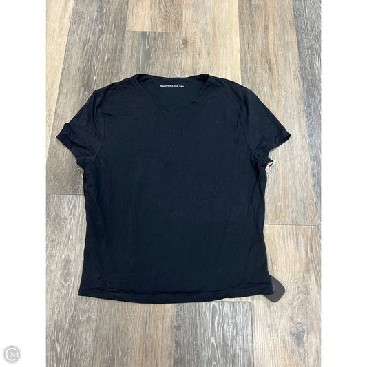 Top Short Sleeve By Abercrombie And Fitch In Black, Size: L