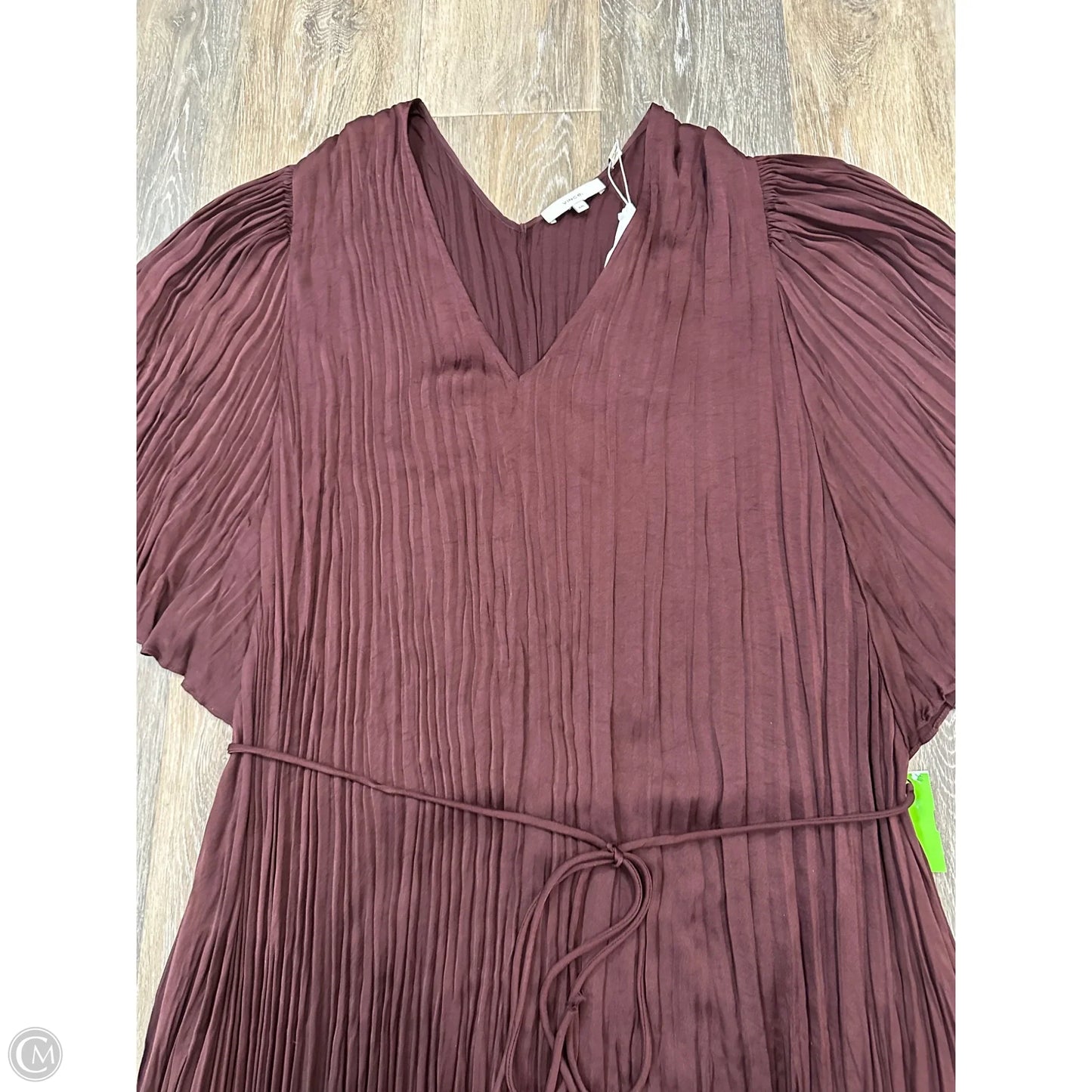 Dress Party Midi By Vince In Maroon, Size: Xxl