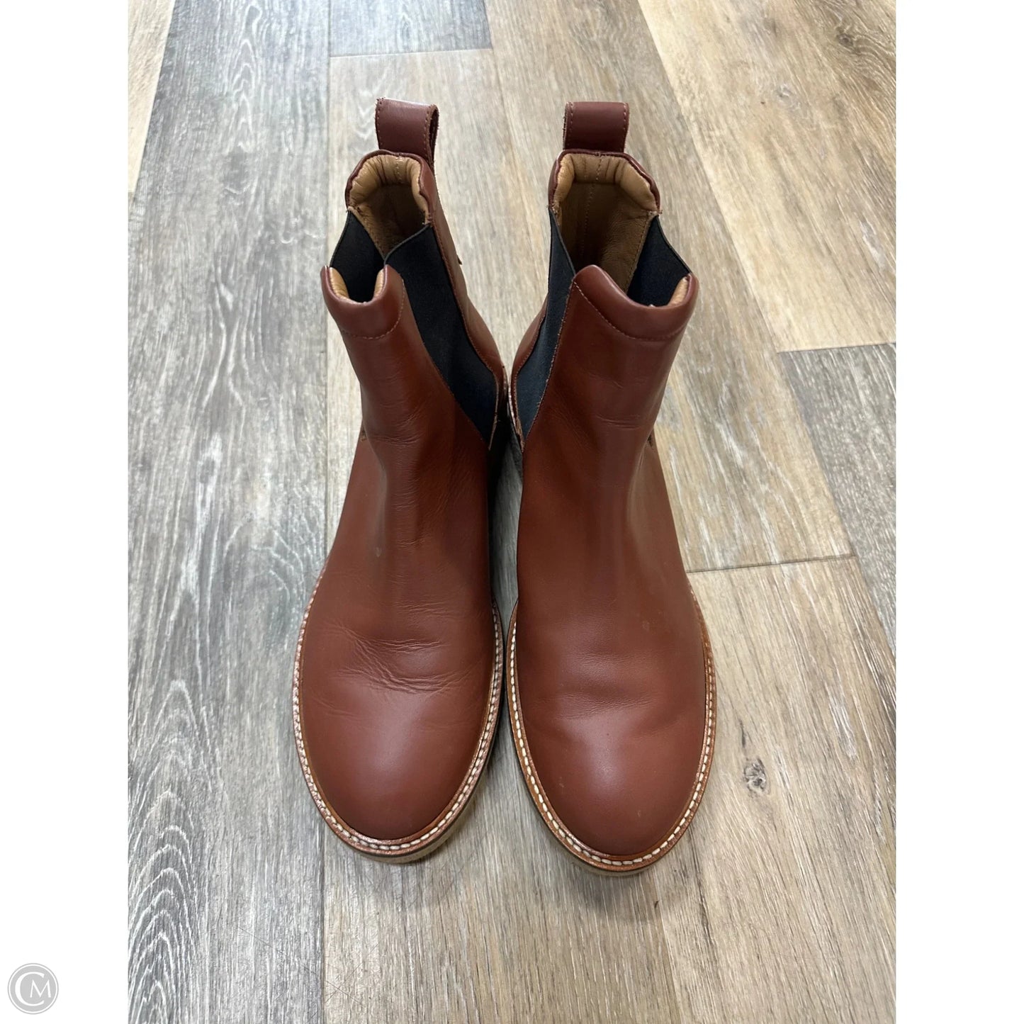 Boots Ankle Heels By Everlane In Brown, Size: 10.5