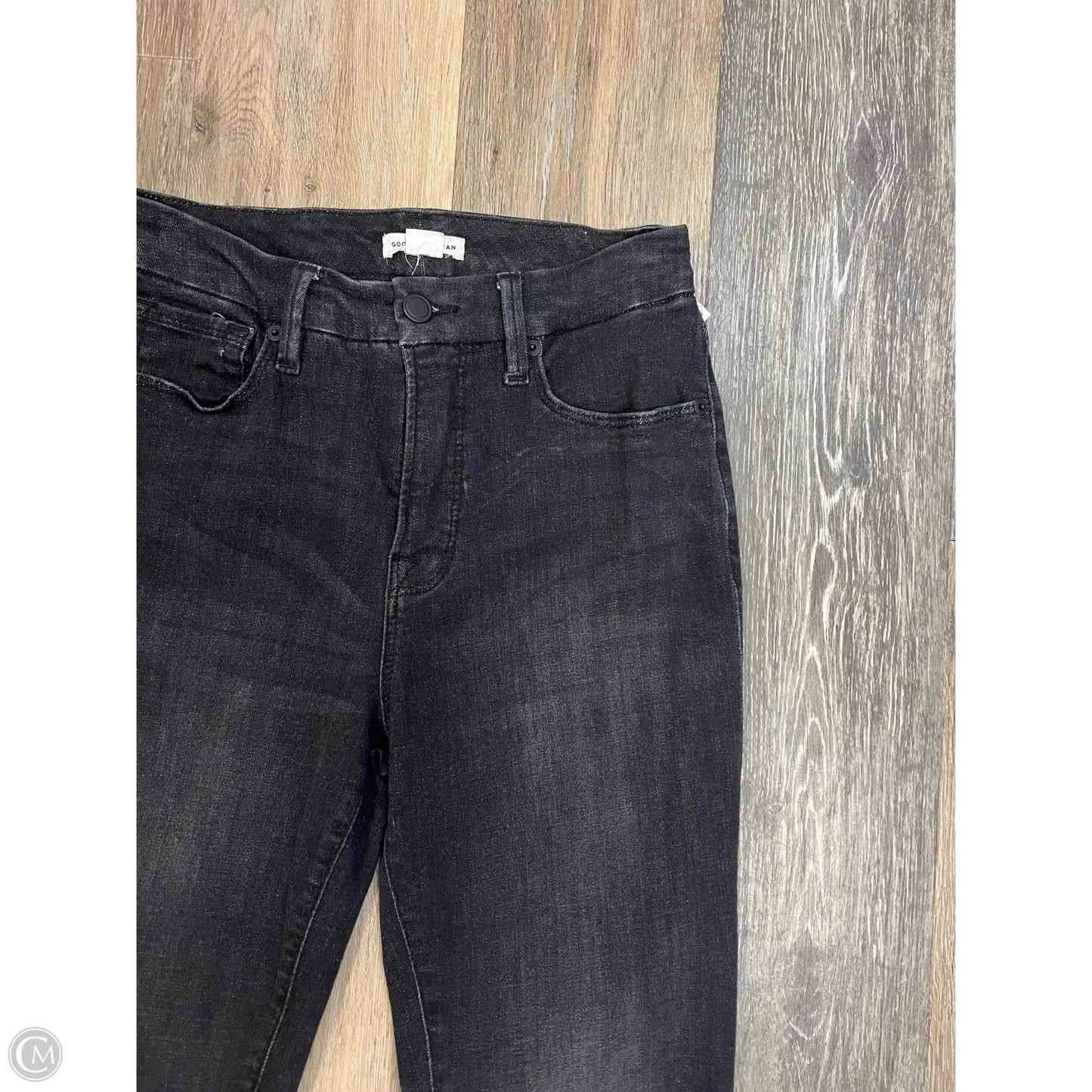 Jeans Boot Cut By Good American In Black Denim, Size: 2/26