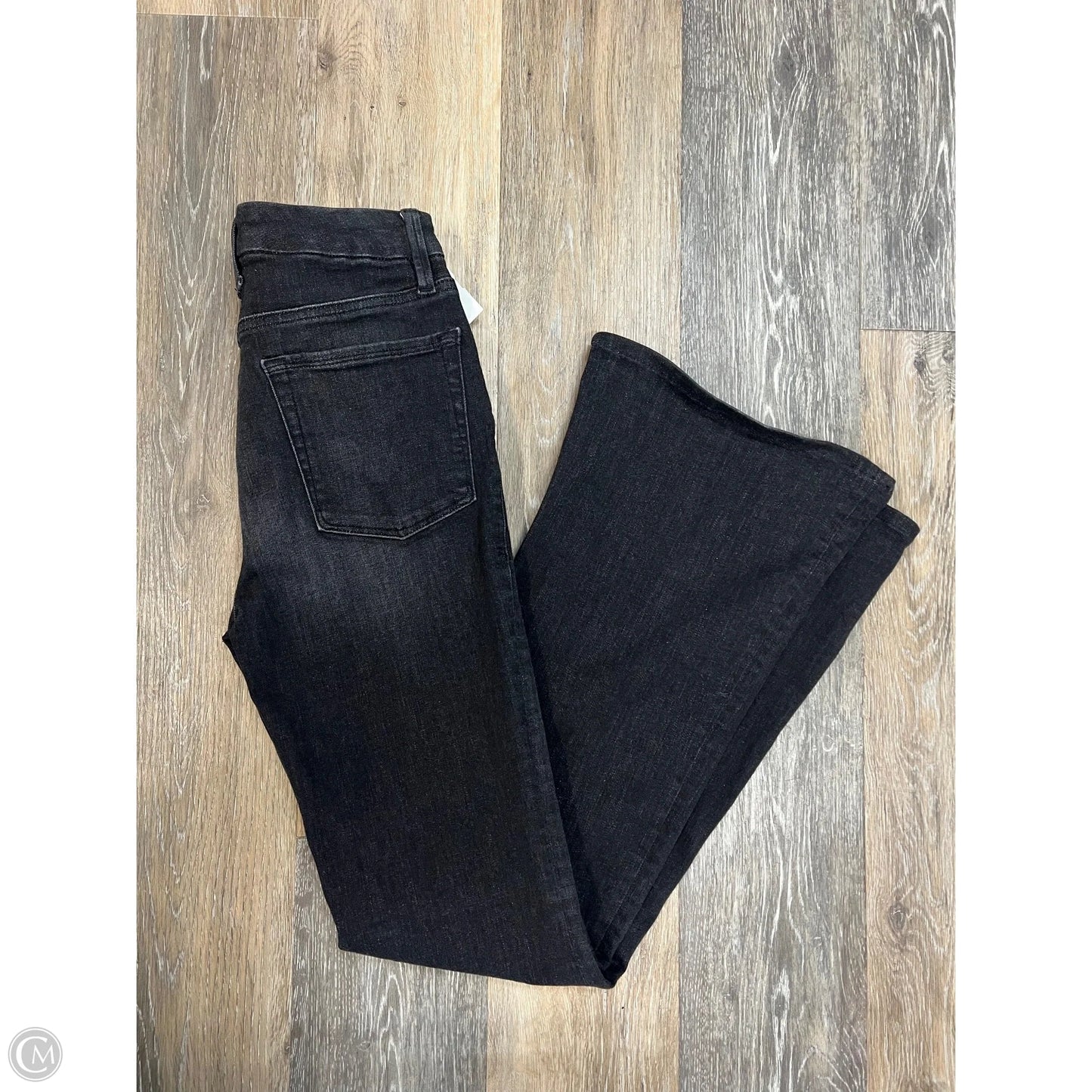 Jeans Boot Cut By Good American In Black Denim, Size: 2/26