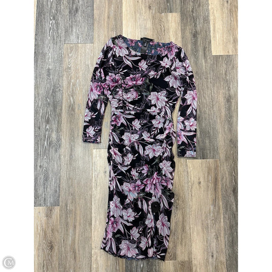 Dress Party Long By White House Black Market In Floral Print, Size: Xs
