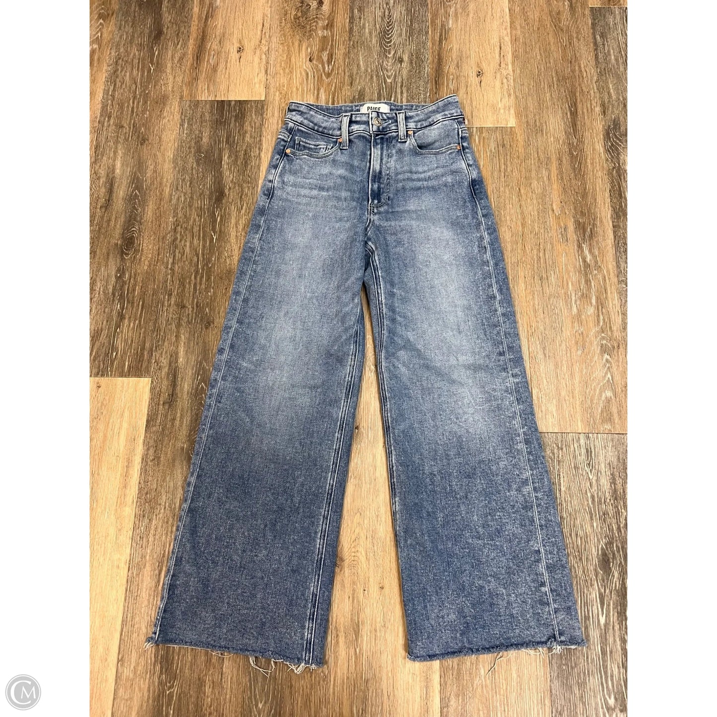 Jeans Cropped By Paige In Blue Denim, Size: 0/24