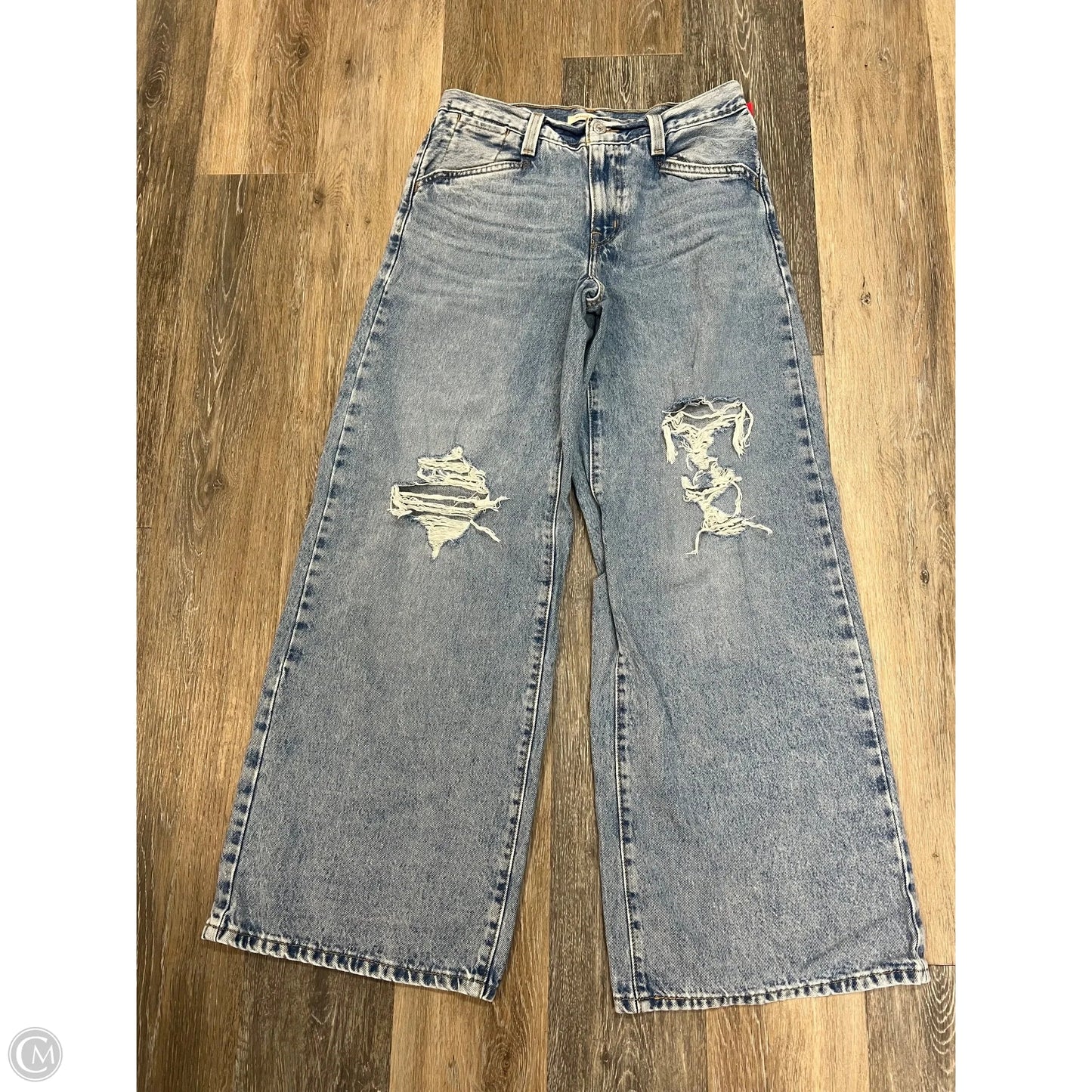 Jeans Straight By Levis In Blue Denim, Size: 4