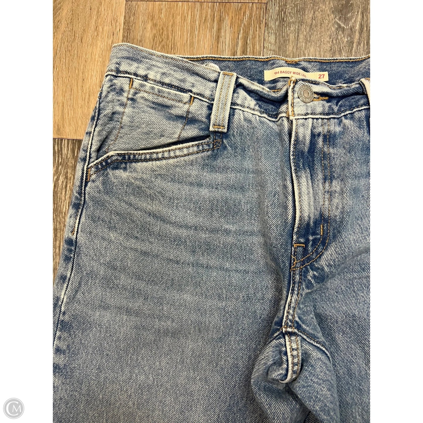 Jeans Straight By Levis In Blue Denim, Size: 4