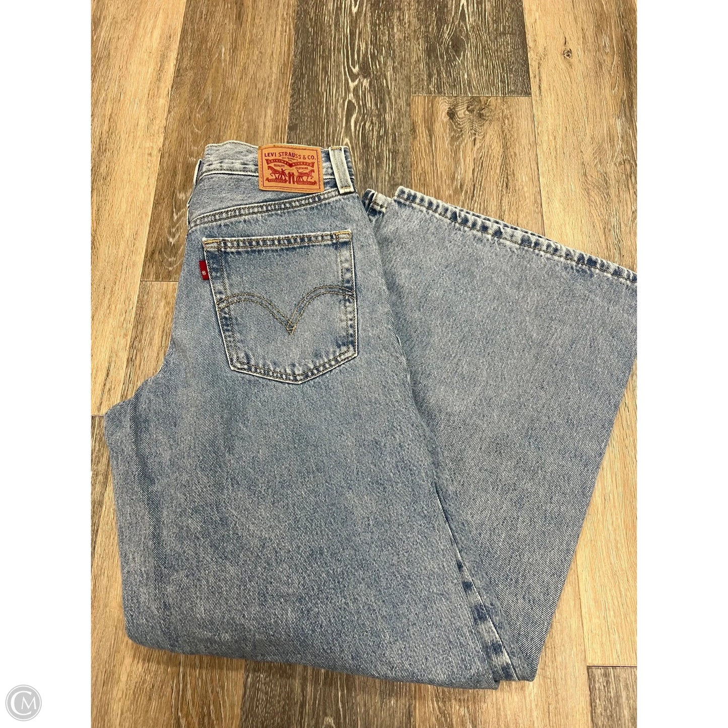 Jeans Straight By Levis In Blue Denim, Size: 4