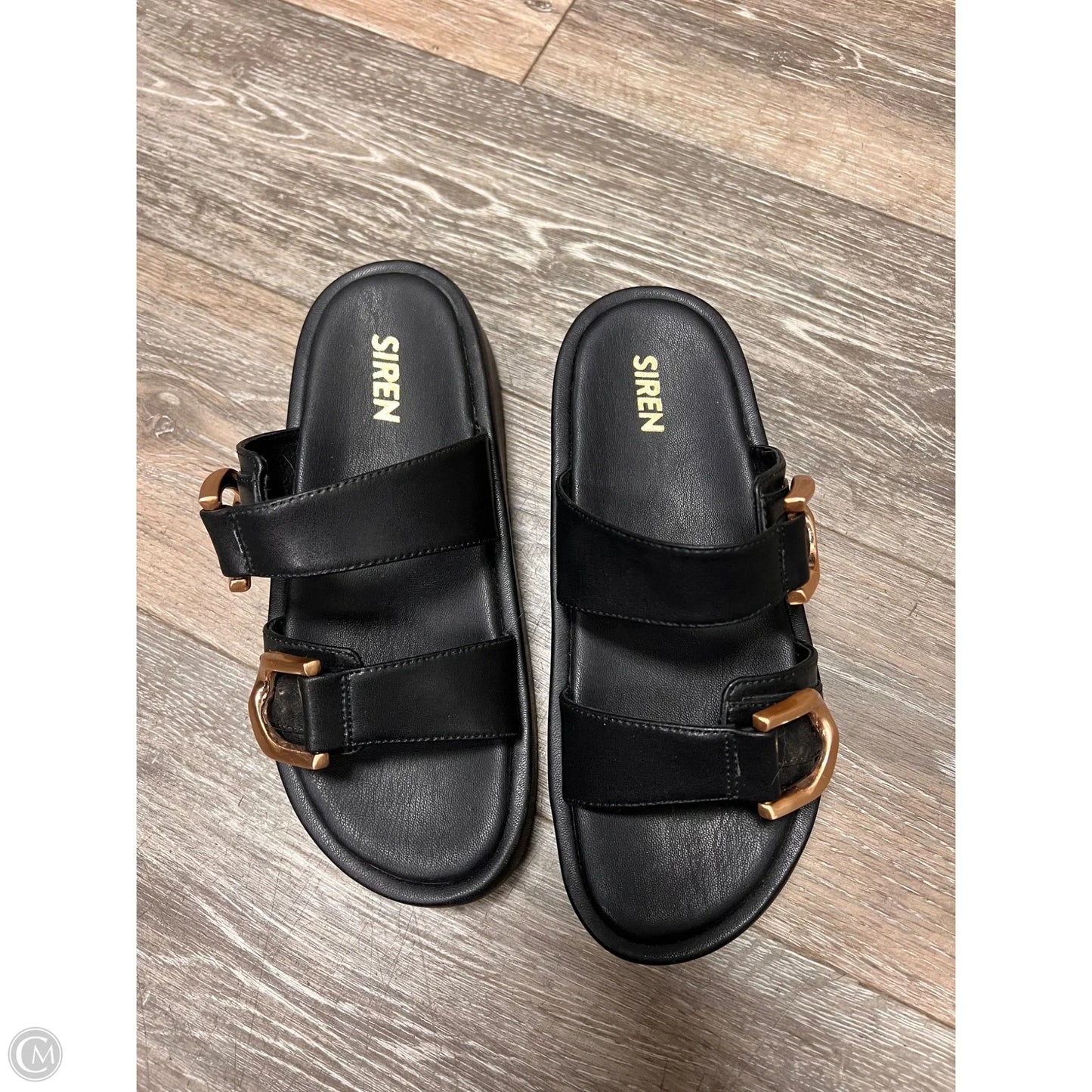 Sandals Flats By Siren In Black, Size: 6