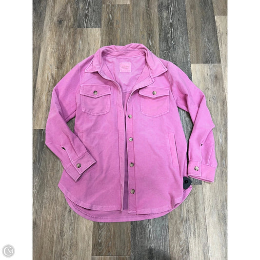 Jacket Shirt By Altard State In Pink, Size: S
