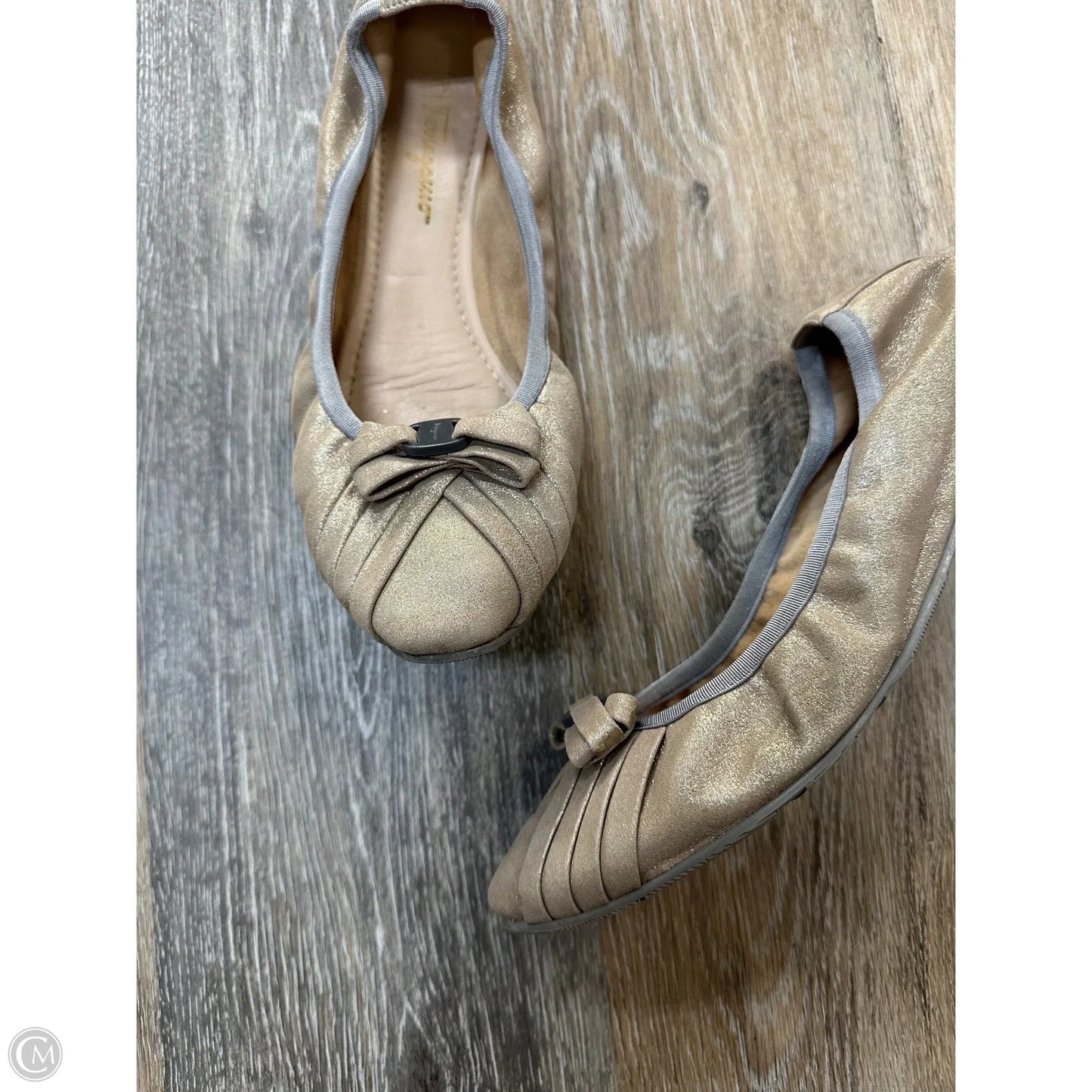 Shoes Luxury Designer By Ferragamo In Tan, Size: 10