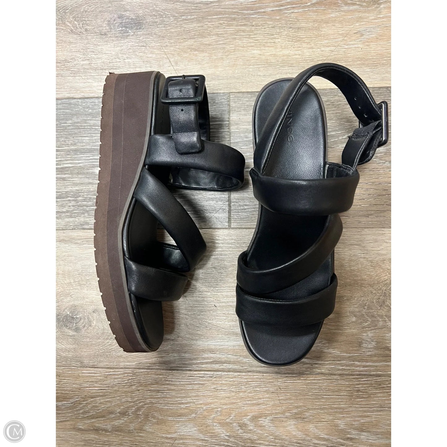 Sandals Heels Platform By Vince In Black, Size: 10