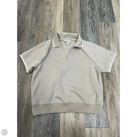 Top Short Sleeve By Spanx In Tan, Size: L