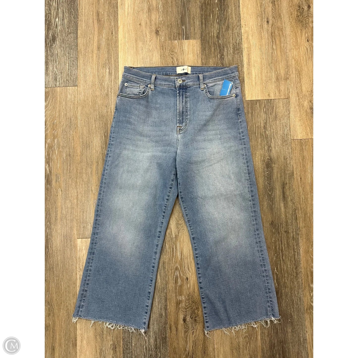 Jeans Straight By 7 For All Mankind In Blue Denim, Size: 12