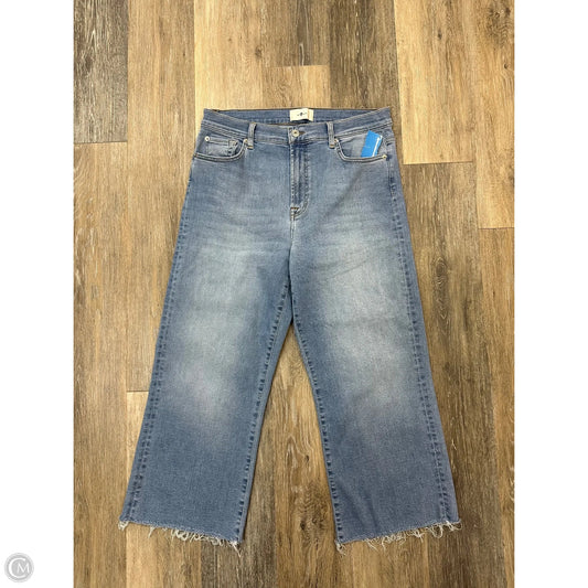 Jeans Straight By 7 For All Mankind In Blue Denim, Size: 12