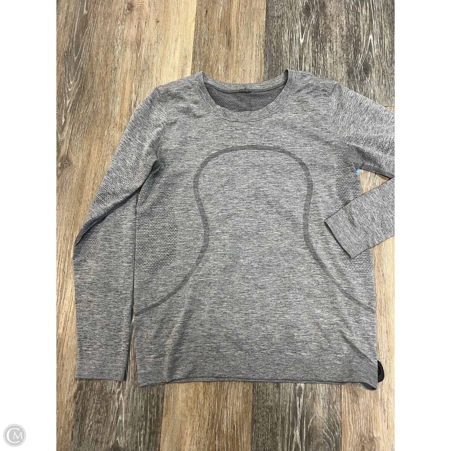 Athletic Top Long Sleeve Crewneck By Lululemon In Grey, Size: M