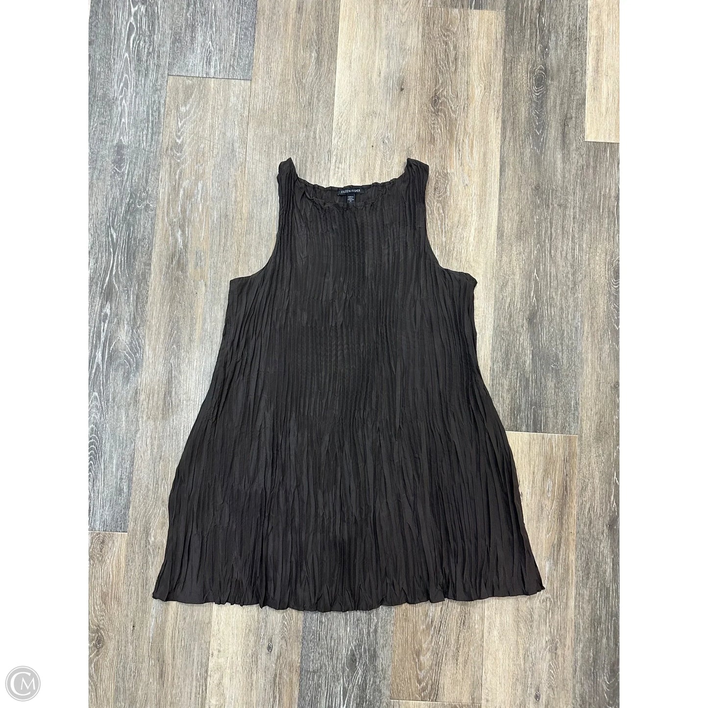 Top Sleeveless By Eileen Fisher In Brown, Size: L