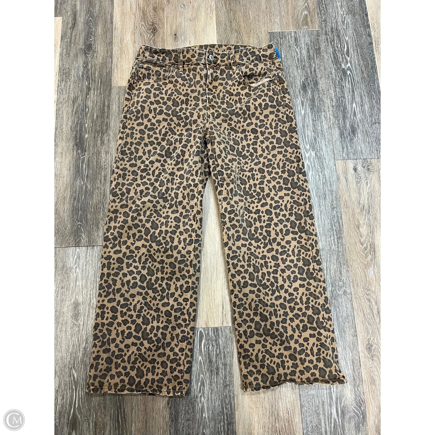 Jeans Straight By American Eagle In Animal Print, Size: 6