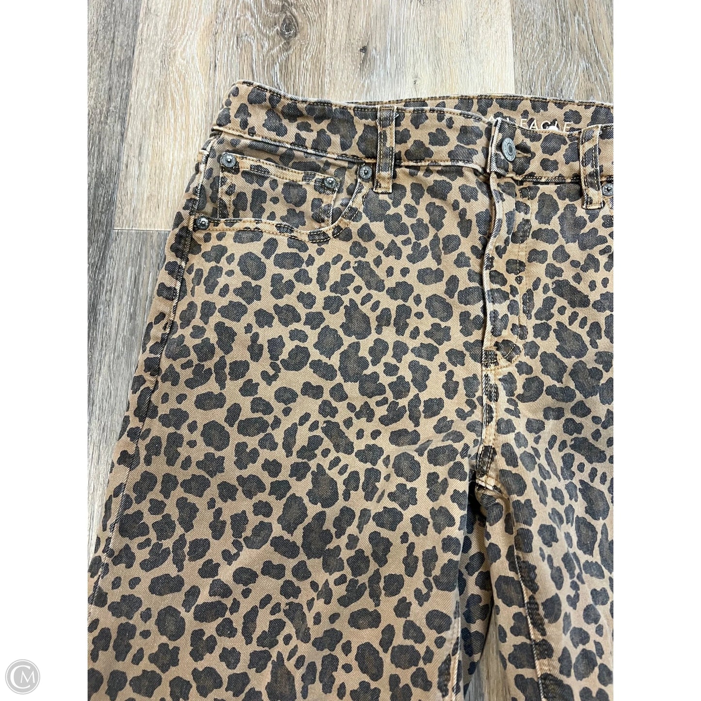 Jeans Straight By American Eagle In Animal Print, Size: 6
