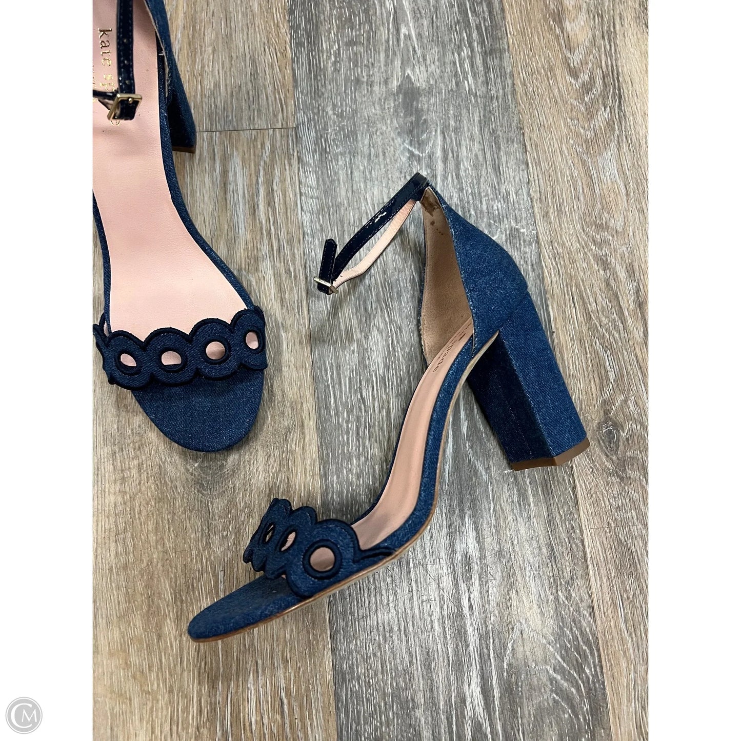 Sandals Designer By Kate Spade In Blue Denim, Size: 9.5