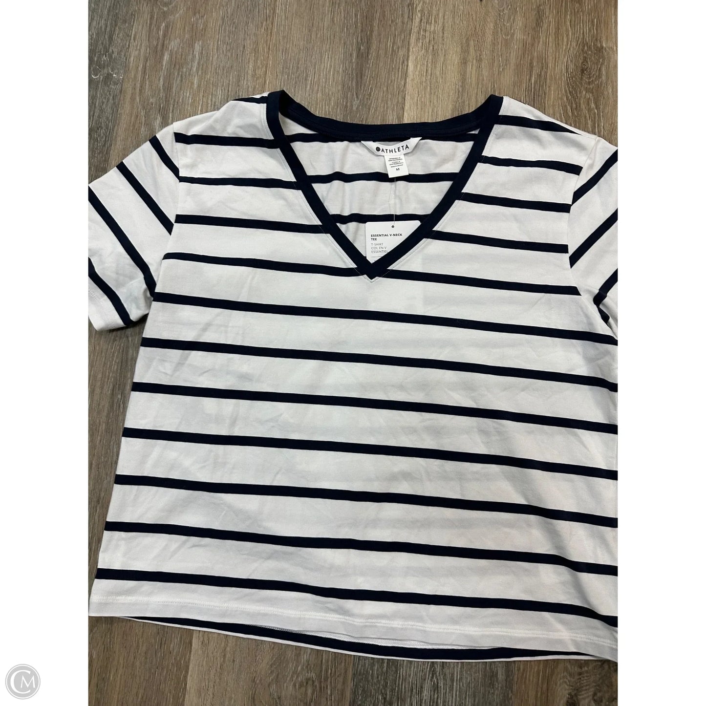 Athletic Top Short Sleeve By Athleta In White, Size: M