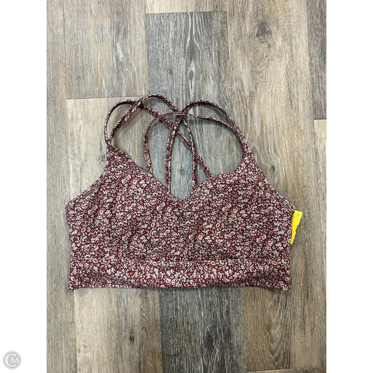 Athletic Bra By Madewell In Maroon, Size: L